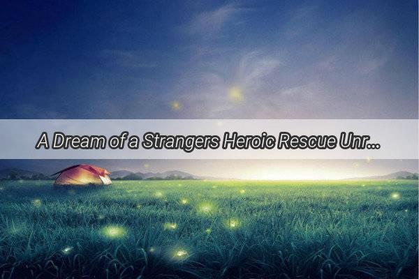 A Dream of a Strangers Heroic Rescue Unraveling the Mysteries of a Saving Encounter